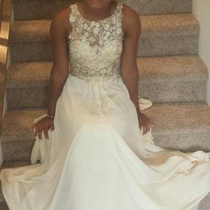 White prom gown